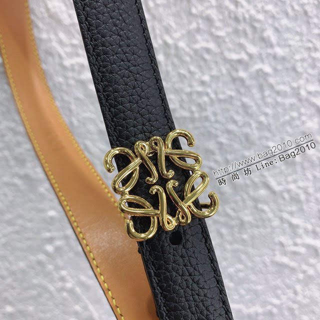 LOEWE女士皮帶 羅意威雙面用粒面小牛皮腰帶  jjp2153
